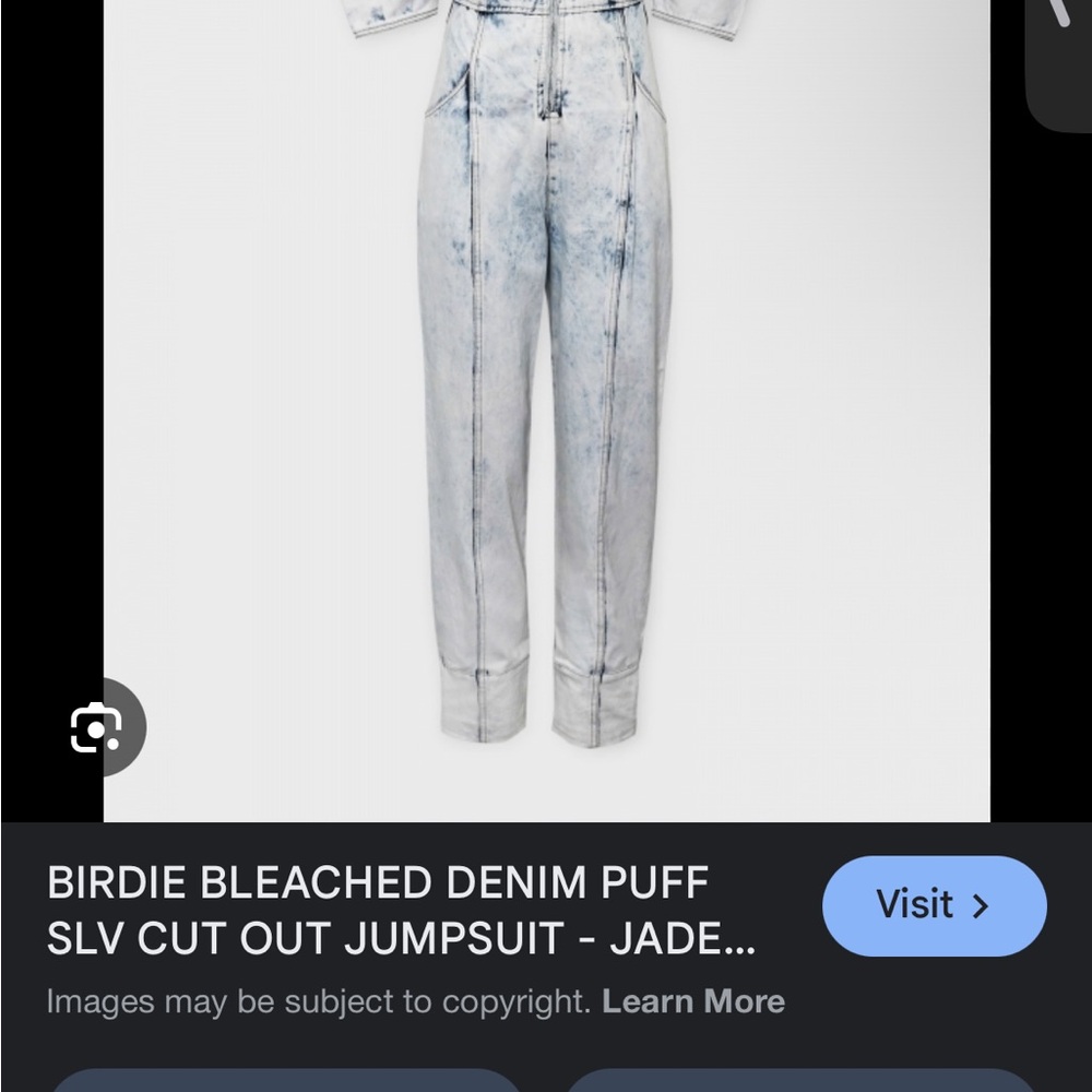 Sea New York Bleached Puff Sleeve Jumpsuit - Picture 4 of 4